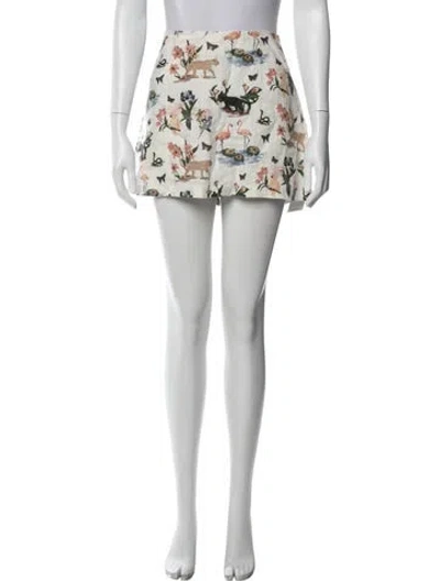 Pre-owned Reformation Linen Mini Skirt In Neutral