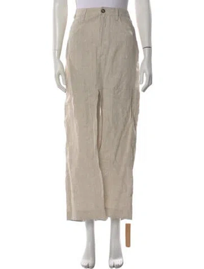 Pre-owned Reformation Linen Mini Skirt In Neutral
