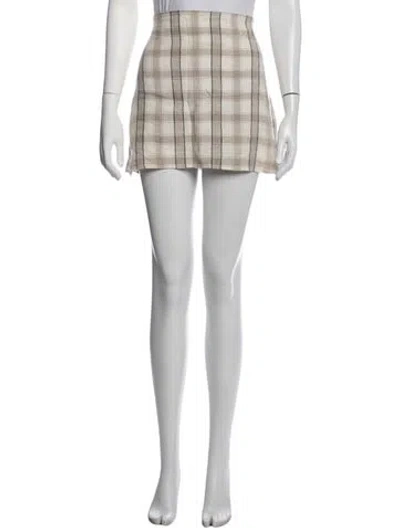 Pre-owned Reformation Linen Mini Skirt In Neutrals