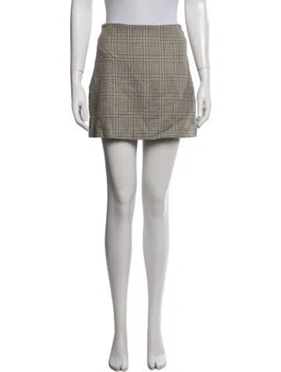 Pre-owned Reformation Linen Mini Skirt In Neutrals