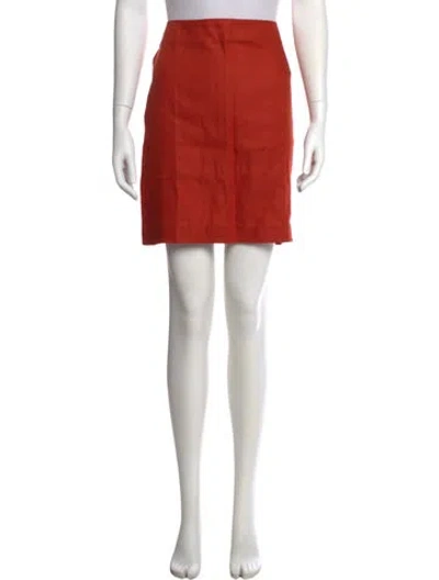 Pre-owned Reformation Linen Mini Skirt In Pink