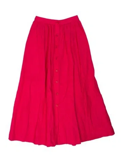 Pre-owned Reformation Linen Mini Skirt In Red