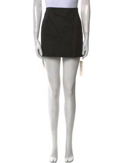 Pre-owned Reformation Linen Mini Skirt W/ Tags In Black