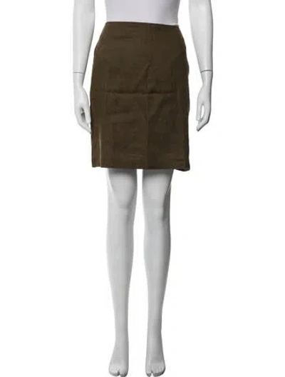 Pre-owned Reformation Linen Mini Skirt W/ Tags In Green