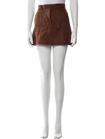 Pre-owned Reformation Linen Mini Skirt W/ Tags In Neutral