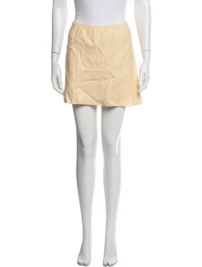 Pre-owned Reformation Linen Mini Skirt W/ Tags In Neutrals