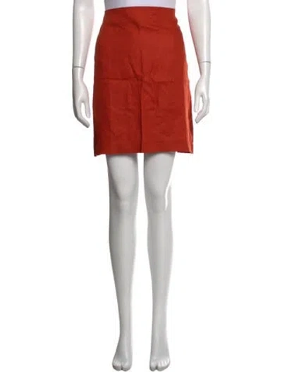 Pre-owned Reformation Linen Mini Skirt W/ Tags In Orange