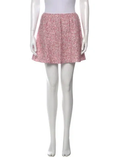 Pre-owned Reformation Linen Mini Skirt W/ Tags In Red