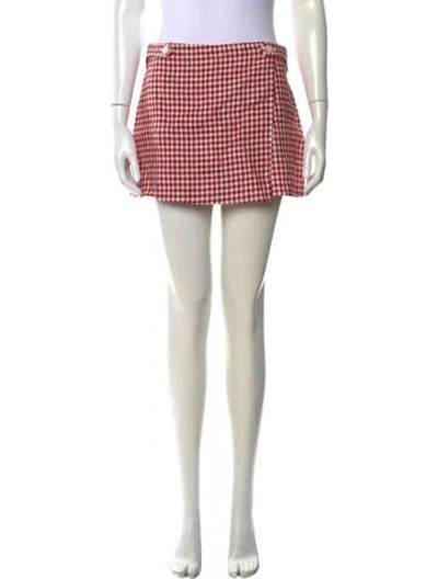 Pre-owned Reformation Linen Mini Skirt W/ Tags In Red