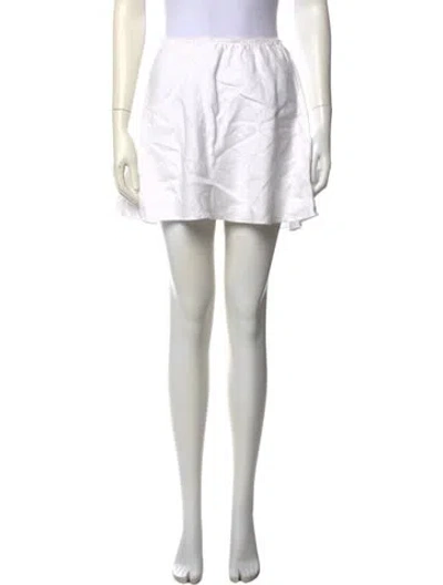 Pre-owned Reformation Linen Mini Skirt W/ Tags In White