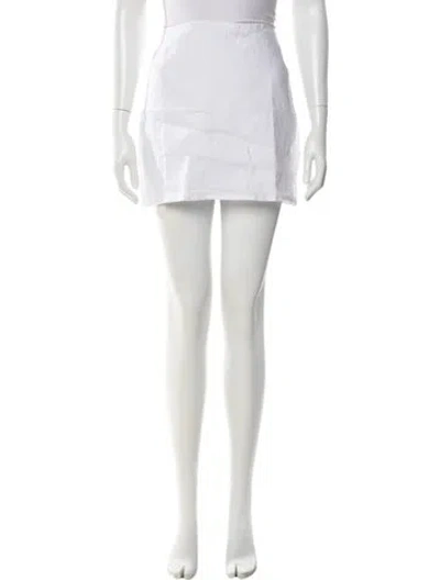 Pre-owned Reformation Linen Mini Skirt W/ Tags In White