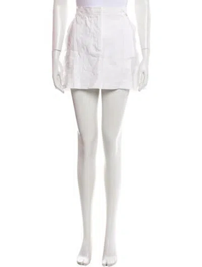 Pre-owned Reformation Linen Mini Skirt W/ Tags In White