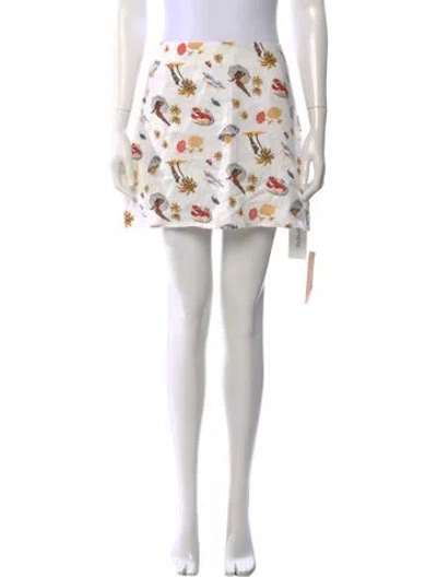 Pre-owned Reformation Linen Mini Skirt W/ Tags In White