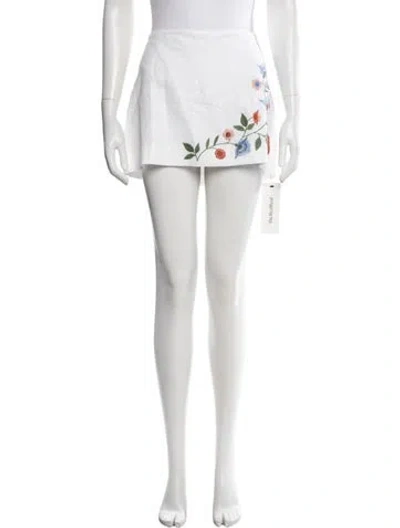 Pre-owned Reformation Linen Mini Skirt W/ Tags In White