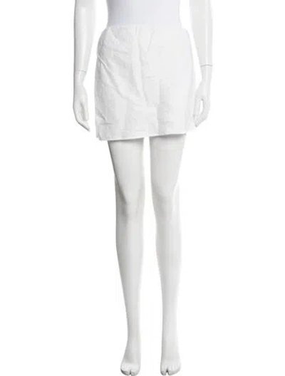 Pre-owned Reformation Linen Mini Skirt W/ Tags In White