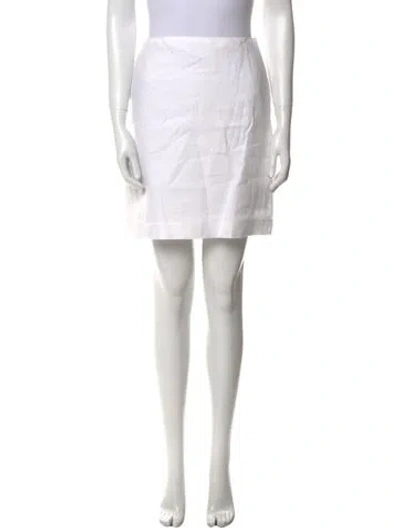 Pre-owned Reformation Linen Mini Skirt In White