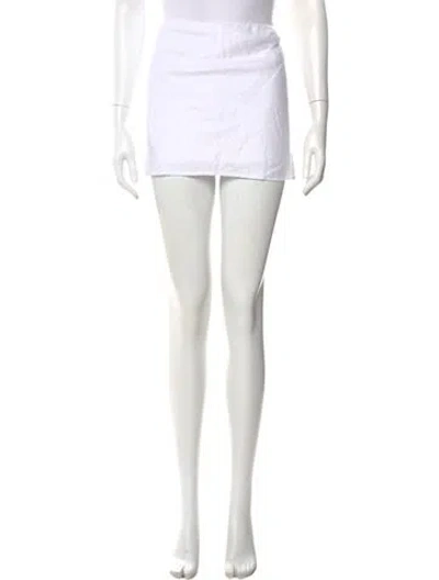 Pre-owned Reformation Linen Mini Skirt In White