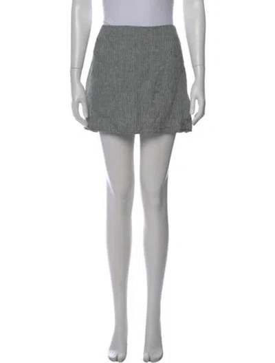 Pre-owned Reformation Linen Mini Skirt In White