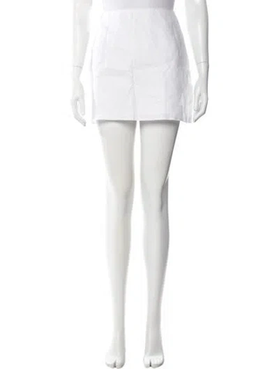Pre-owned Reformation Linen Mini Skirt In White