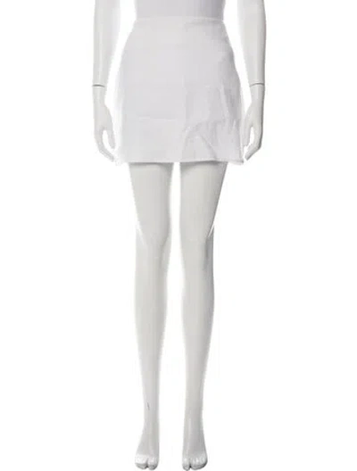 Pre-owned Reformation Linen Mini Skirt In White