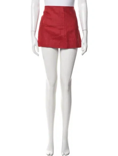 Pre-owned Reformation Linen Mini Skirt In White