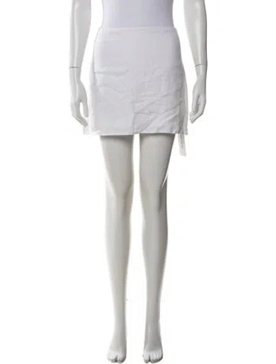 Pre-owned Reformation Linen Mini Skirt In White