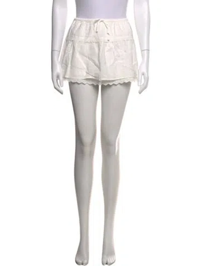 Pre-owned Reformation Linen Mini Skirt In White