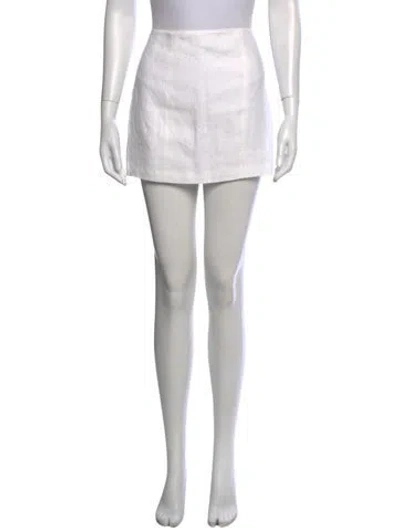 Pre-owned Reformation Linen Mini Skirt In White