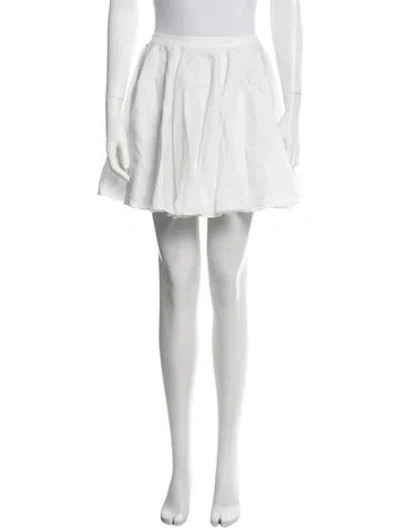 Pre-owned Reformation Linen Mini Skirt In White