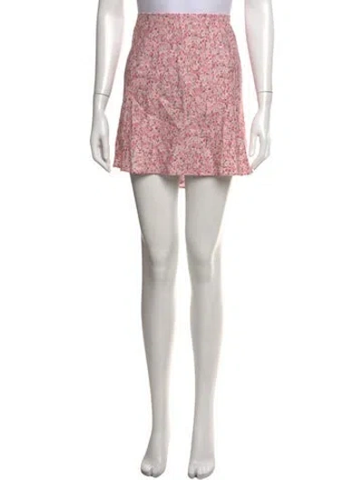 Pre-owned Reformation Linen Mini Skirt In White