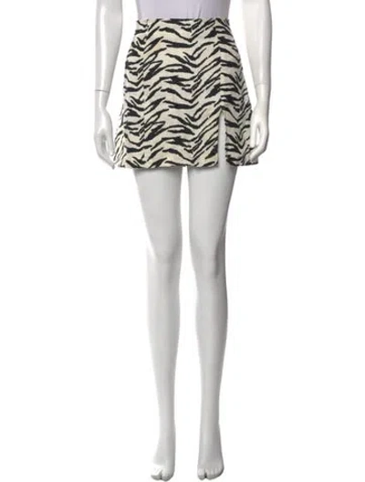 Pre-owned Reformation Linen Mini Skirt In White