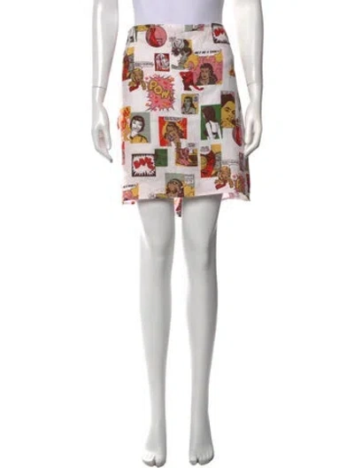 Pre-owned Reformation Linen Mini Skirt In White