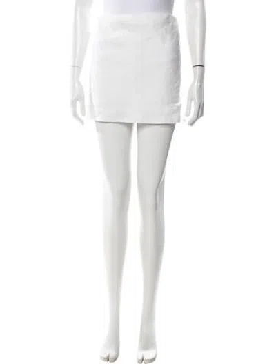Pre-owned Reformation Linen Mini Skirt In White