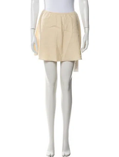 Pre-owned Reformation Linen Mini Skirt In Yellow
