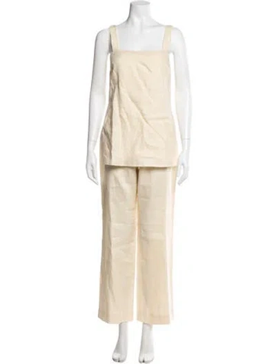 Pre-owned Reformation Linen Pant Set In Neutral