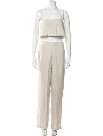 Pre-owned Reformation Linen Pant Set In Neutrals