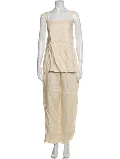 Pre-owned Reformation Linen Pant Set In Neutrals