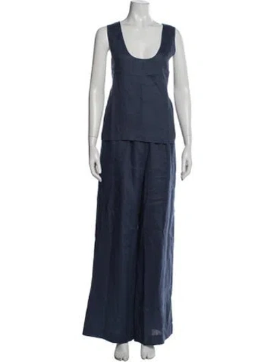 Pre-owned Reformation Linen Pant Set W/ Tags In Blue