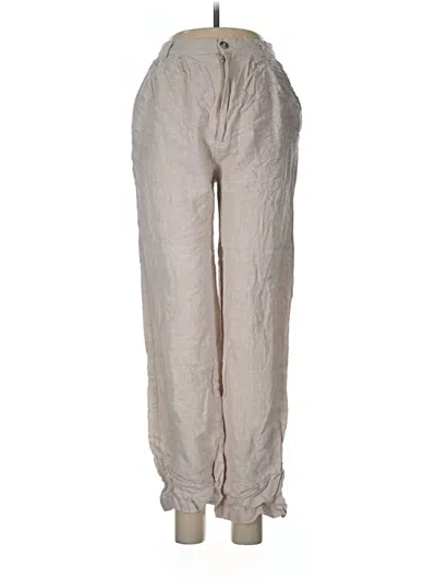 Pre-owned Reformation Linen Pants In Gray