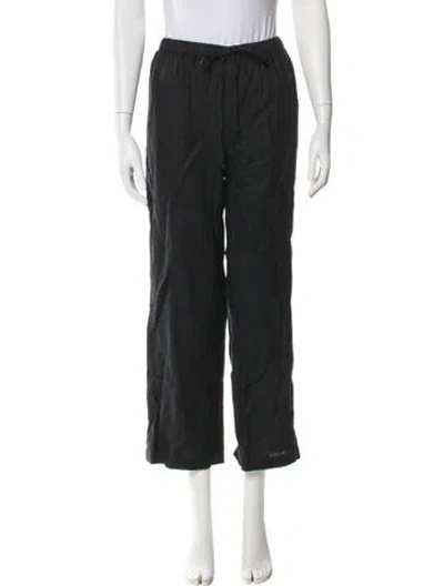 Pre-owned Reformation Linen Pleated Accents Sweatpants In Black