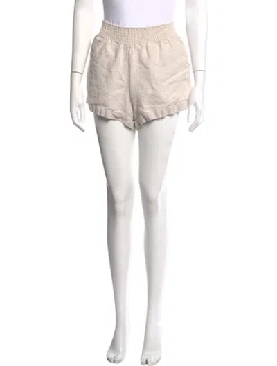 Pre-owned Reformation Linen Shorts In Neutrals