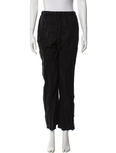 Pre-owned Reformation Linen Skinny Leg Pants In Black