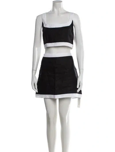 Pre-owned Reformation Linen Skirt Set In Black