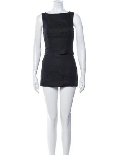 Pre-owned Reformation Linen Skirt Set In Black