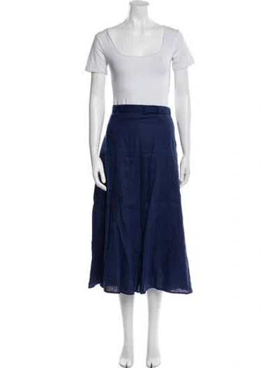 Pre-owned Reformation Linen Skirt Set In Blue