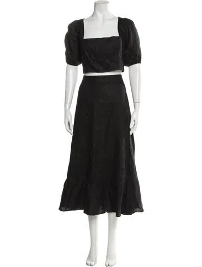 Pre-owned Reformation Linen Skirt Set In Gray