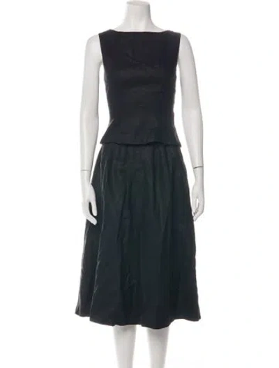 Pre-owned Reformation Linen Skirt Set In Green