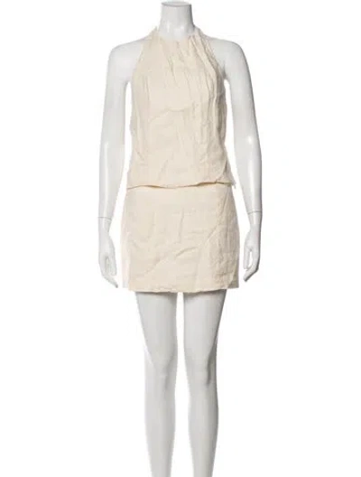 Pre-owned Reformation Linen Skirt Set In Grey