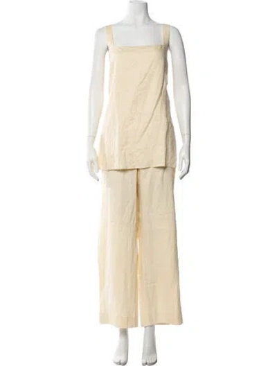 Pre-owned Reformation Linen Skirt Set In Neutral