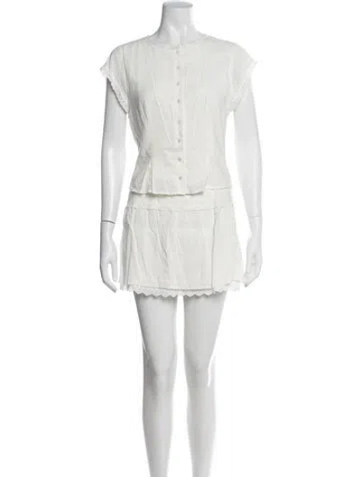 Pre-owned Reformation Linen Skirt Set In Neutral